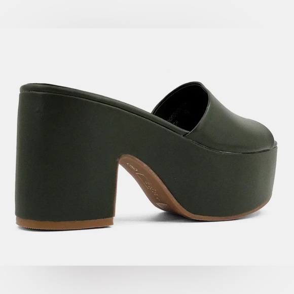 Giza Platform Sandals by SHU SHOP in Olive green - Picture 3 of 4